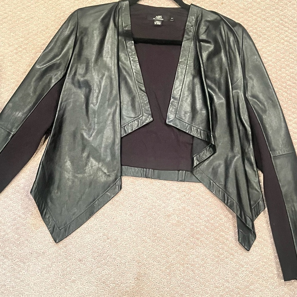 Abs Platinum Black Leather Jacket